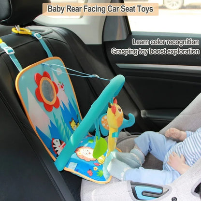 Baby Car Seat Toys for Babies 0 12 Months Kick Play Activity Center Spiral Plush Hanging Toys for Car Seat Stroller Crib Rattle