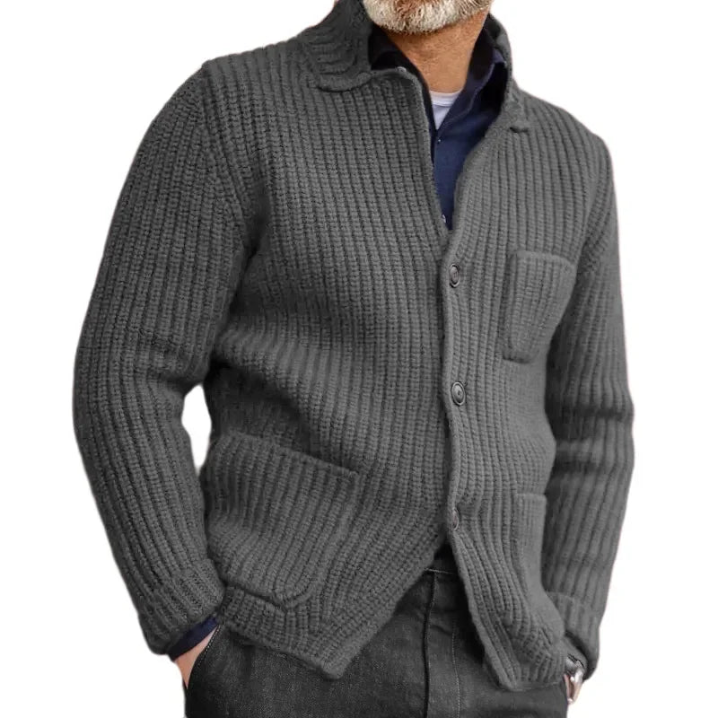 Cardigan Men's Sweater Button-Down Vintage Knit Cardigan Sweater Coat Men Thick Warm Knitted Sweaters Outwear Coat Autumn Winter