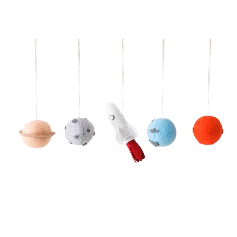 Baby Gym Frame Pendant Toys Soft Felt Whale Rattle Music Toys Cotton Crochet Mobile Hanging Pendants Activity Gym Teether Toys