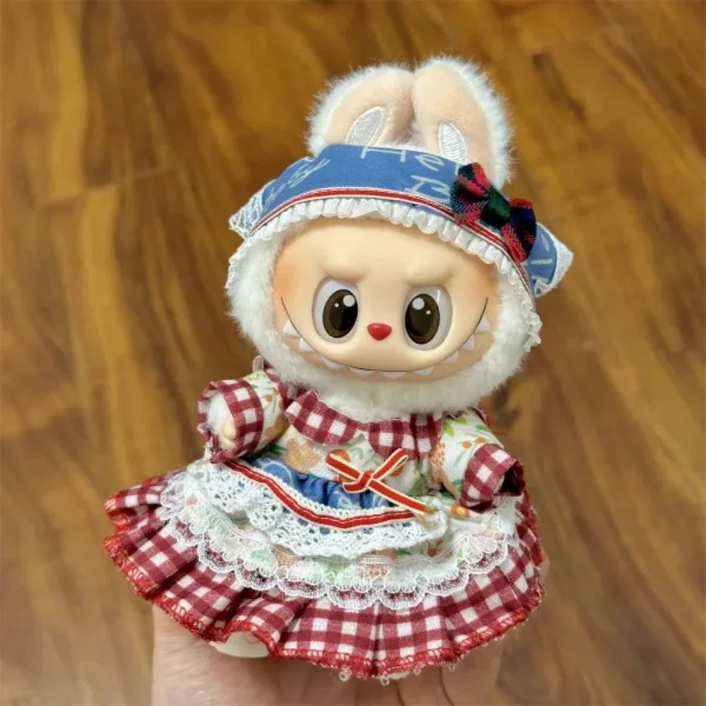 2025 New for Labubu Clothes Stitch Cosplay Vinyl Doll Dressing Game Alien puppy clothes Cartoon Doll Accessories Pet Clothes