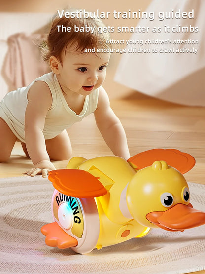 interactive Electric Duck Musical Toy for Babies 18+ Months - Crawling & Head Lifting Training, Early Learning Educational Gift