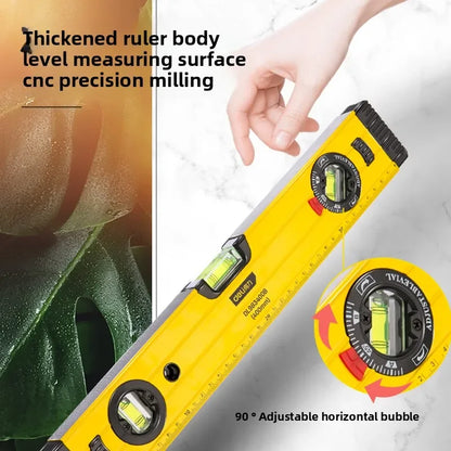 300/400/500mm Spirit Level Magnetic Torpedo Level Tool with 3 Vials Aluminum Shockproof Bubbles Level Measuring Instruments