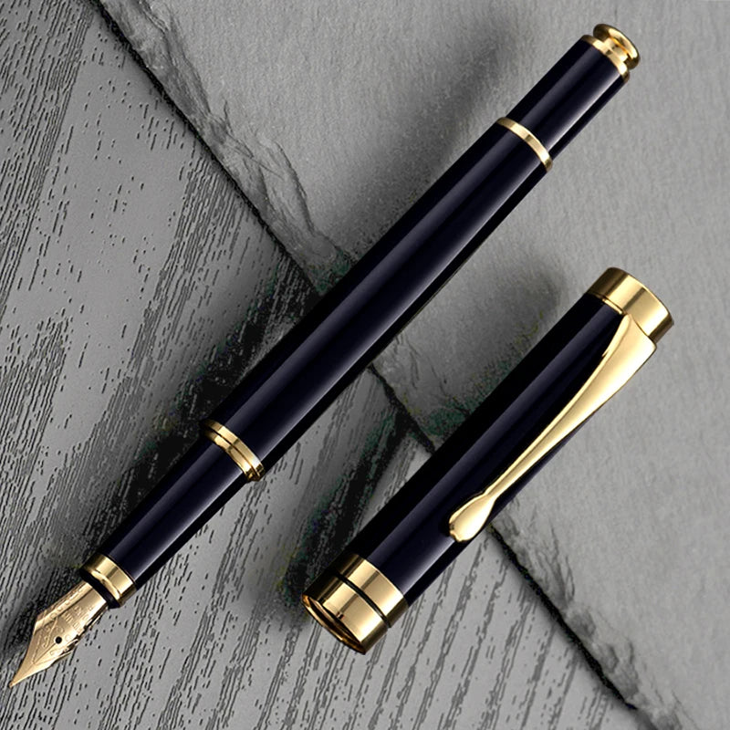 Custom Engraving Fountain Pen Golden Text School Supplies 2024 Stationery Men Luxury High Quality Writing Office Metal Pretty