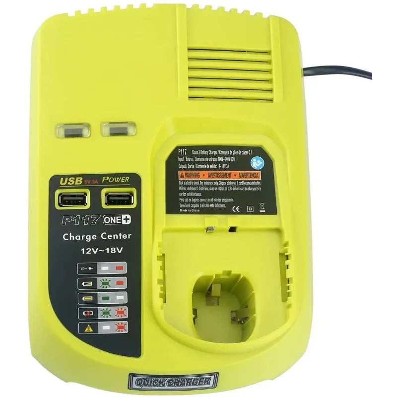 P117 Charger For Ryobi ONE+Plus P108 Dual Chemistry Battery 12V-18V EU/US/AU Plug For Ryobi 12V-18V Ni-CD Ni-MH Li-ion Battery