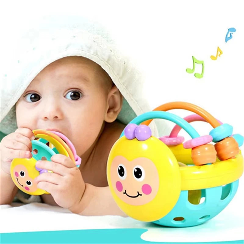 Baby Toys Rattle Ball Hand Grasping Activity Newborn Development Toys Silicone Teether Early Sensory Toys for 0 12 Months Babies