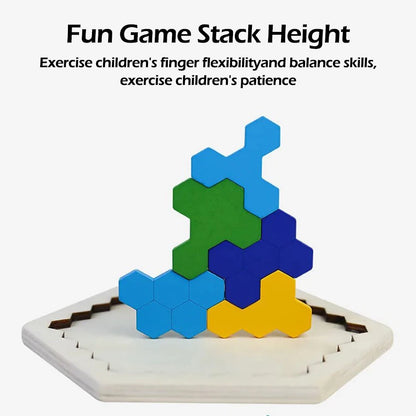 1pcs Wooden Puzzles Educational Toys For Children Kids Preschool Tangram Board Brain IQ Test Game Montessori Toys Gifts