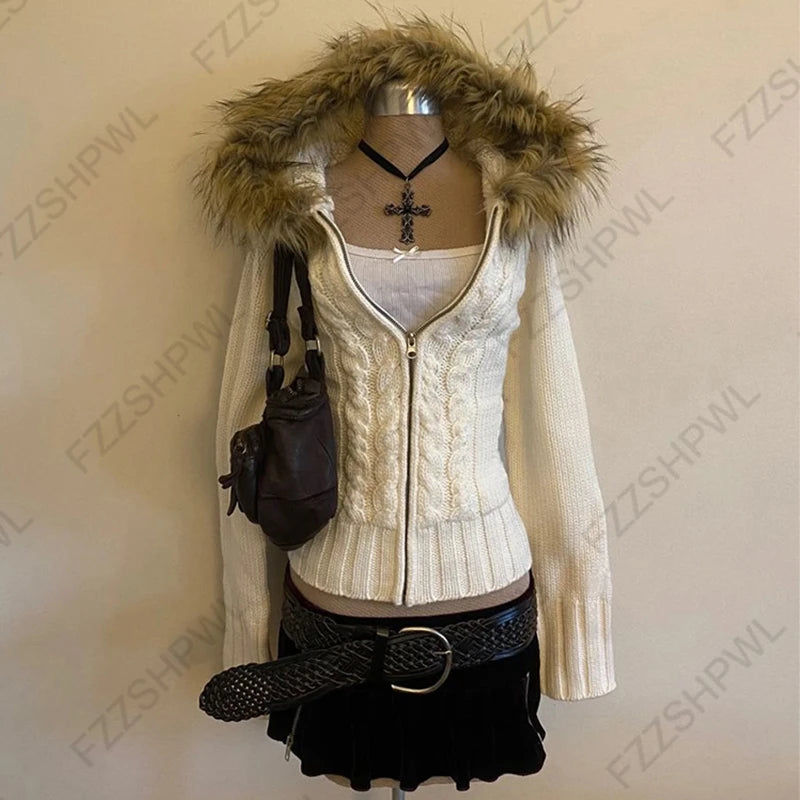 2025 Autumn Winter Long-Sleeve Fashion Women's Cardigan Sweater Knitted Coat Short Casual Single Breasted Korean Slim Female Top
