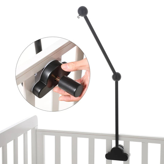 Wooden Crib Bell Cartoon Cloud Support Bracket Baby Crib Mobile Bell Portable Baby Soothing Toy 0 - 12 Months Mobile Music Toys