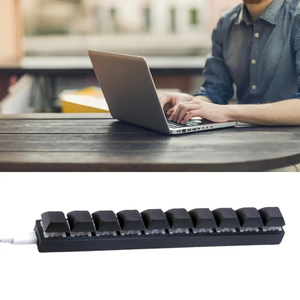 Custom Mini USB Wired 10 Keys Keyboard DIY Shortcut Keyboard Black USB Programmable Macro Mechanical Keyboard For PC B0O6