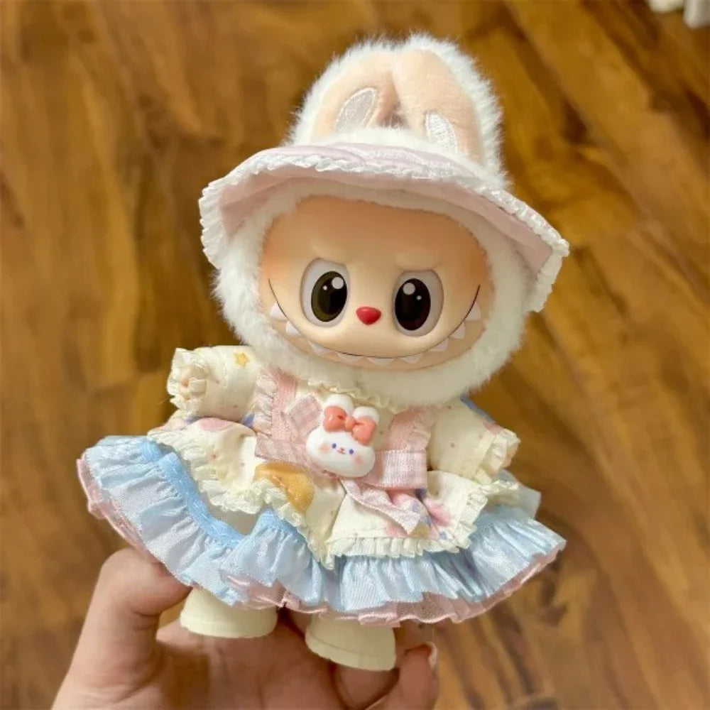 2025 New for Labubu Clothes Stitch Cosplay Vinyl Doll Dressing Game Alien puppy clothes Cartoon Doll Accessories Pet Clothes