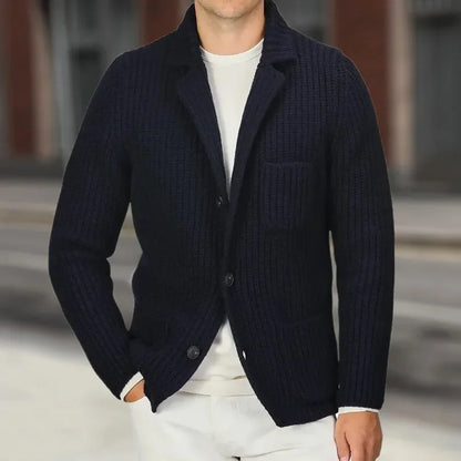 Cardigan Men's Sweater Button-Down Vintage Knit Cardigan Sweater Coat Men Thick Warm Knitted Sweaters Outwear Coat Autumn Winter