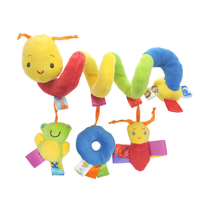 Baby Car Seat Toys for Babies 0 12 Months Kick Play Activity Center Spiral Plush Hanging Toys for Car Seat Stroller Crib Rattle