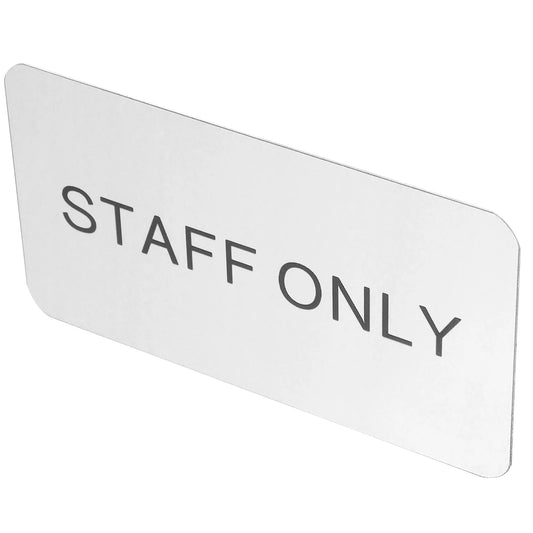 Office Logo Employees Only Sign for Door Dedicated Replacement Aluminum Alloy Restaurant Staff Plate