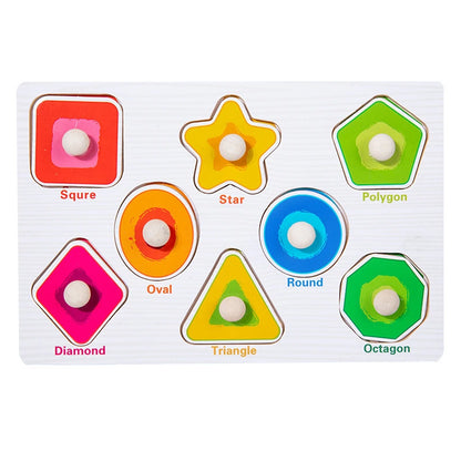 Baby Wooden Puzzle Montessori Toys 1 2 Years Toddler Alphabet Number Animals Matching Wood Puzzles Games Kids Educational Toys