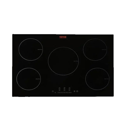 SucceBuy 5 Burners 30/36 Inch Electric Induction Cooktop Stove Hob Built-in Burner Cooker Sensor Touch Control Magnetic Cooker