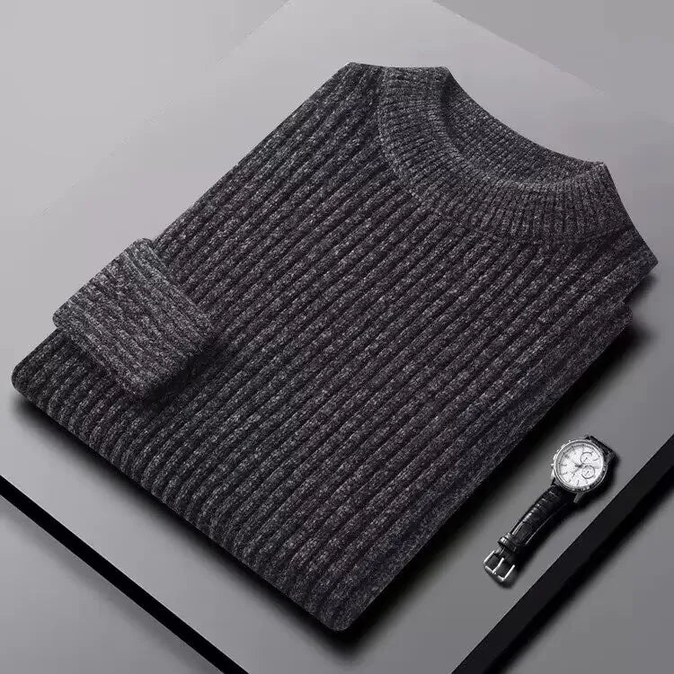 2026 New Men's Thick Warm Sweater Winter Knitted Turtleneck Pullovers Male High Neck Solid Slim Fit Soft Sweaters for Men Tops