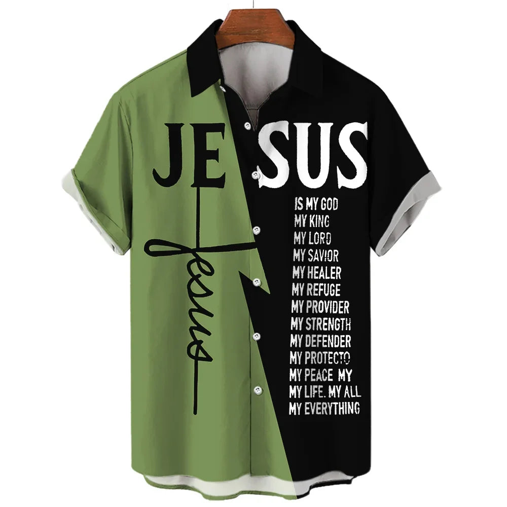 Crusader Knight Printed Short Sleeve Shirt Fashionable And Handsome 3D Printed Men's Casual Large Size Shirt 2023