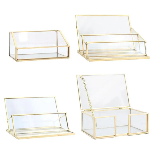 Desk Shelf Box Storage Display Stand Acrylic Plastic Clear Desktop Business Card Holder Organizers Case for Home Office