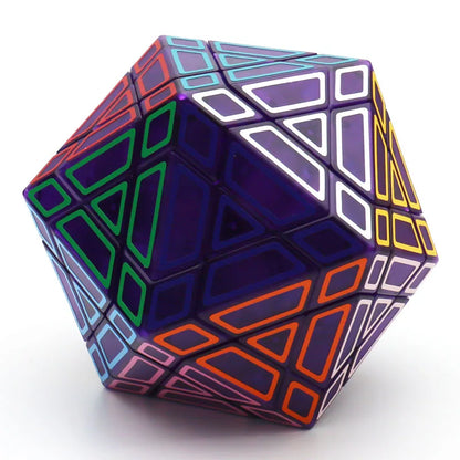 Galaxy Puzzle Icosaminx Icosahedron Megaminx Strange-Shape Magic Cube Twisty Black Original Plastic Transparent Ice Purple Toy