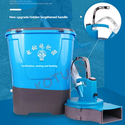 Lithium Battery Electric Fertilizer Spreader Backpack Road Salt Spreader Garden Seeder for Home Farm