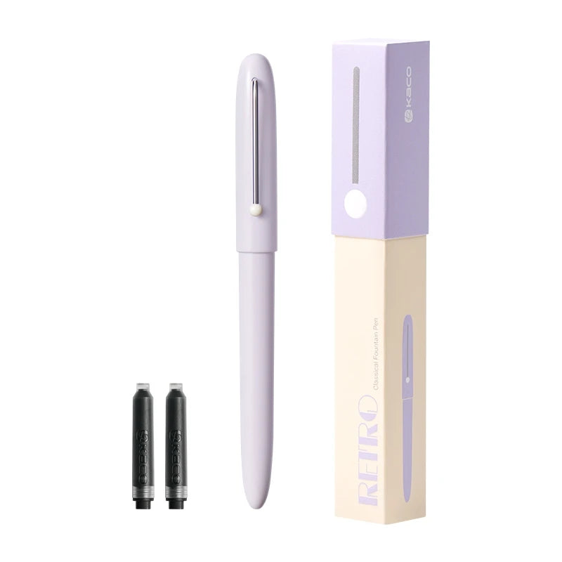 Original KACO Retro Fountain Pen EF 0.38mm Hooded Nib Student Pupils Grde Calligraphy Girls-specific Macaron School Supplies