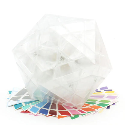 Galaxy Puzzle Icosaminx Icosahedron Megaminx Strange-Shape Magic Cube Twisty Black Original Plastic Transparent Ice Purple Toy