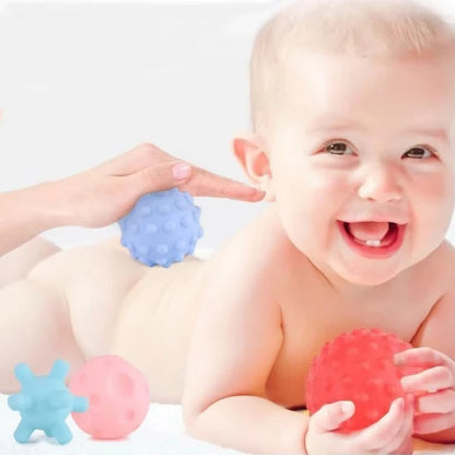 Baby Toys Rattle Ball Hand Grasping Activity Newborn Development Toys Silicone Teether Early Sensory Toys for 0 12 Months Babies
