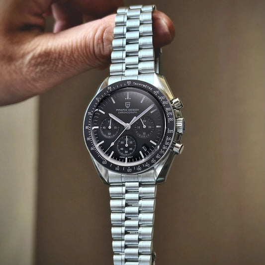PAGANI DESIGN New Retro Watch Luxury Moon Quartz Watches For Men Stainless steel Luminous waterproof Sport Chronograph Man 2025