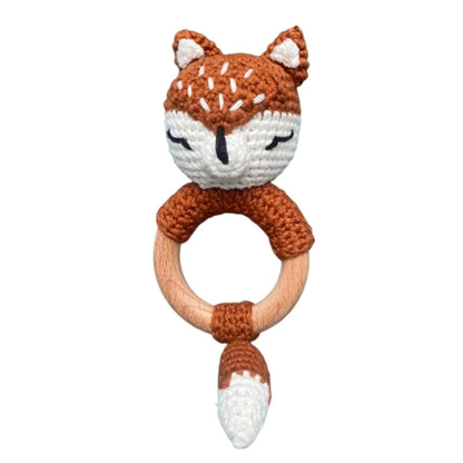 1Pc Baby Wooden Teether Crochet Rattle Toy BPA Free   Rattle Baby Mobile Gym Newborn Stroller Educational Toys Dropshipping