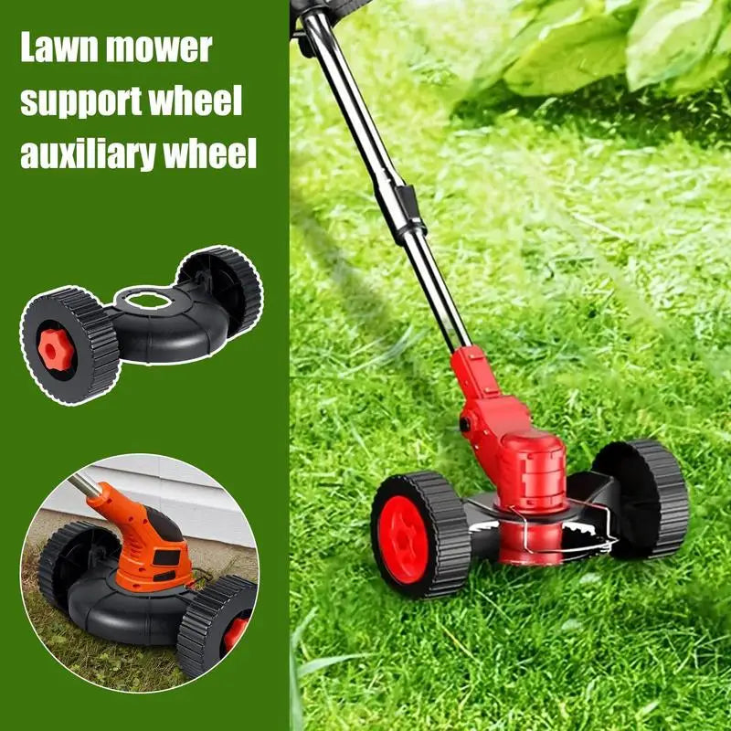 Mower Support Wheels Adjustable Cordless Trimmer Auxiliary Wheels Garden Lawn Mower Cutter Replacement For Plants