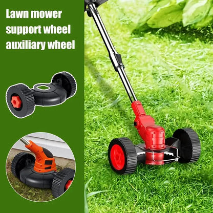 Mower Support Wheels Adjustable Cordless Trimmer Auxiliary Wheels Garden Lawn Mower Cutter Replacement For Plants