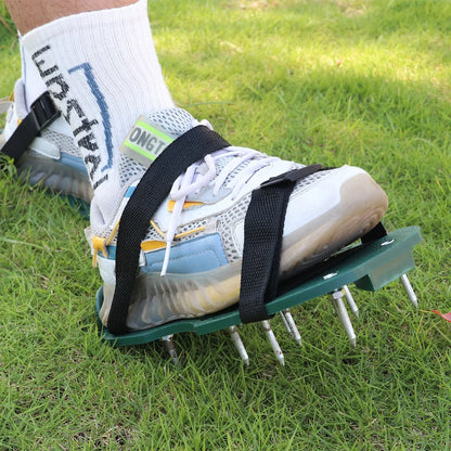 1 Pair Grass Spiked Gardening Walking Revitalizing Lawn Aerator Sandals Nail Shoes Yard Garden Tool Scarifier Nail Cultivator