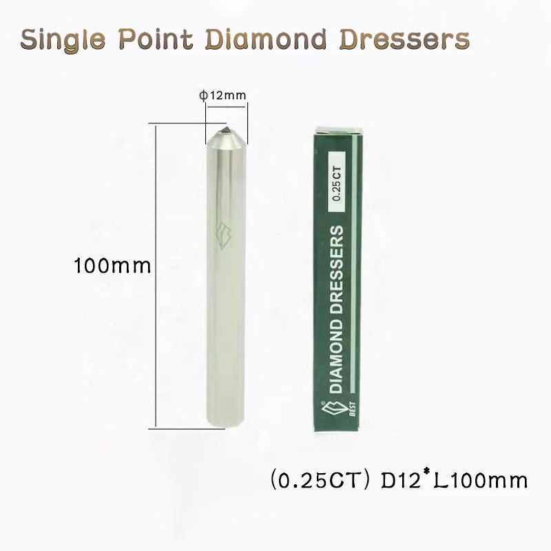 Best 0.25-1ct Diamond Dresser Pen & Single Point Stone Tool for Grinding Wheel Dressing, High-Precision Industrial Bench Grinder