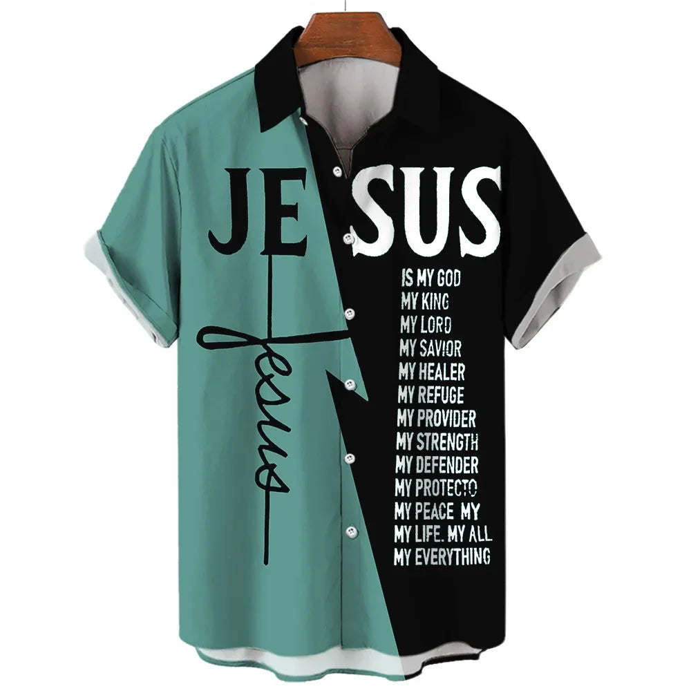 Crusader Knight Printed Short Sleeve Shirt Fashionable And Handsome 3D Printed Men's Casual Large Size Shirt 2023