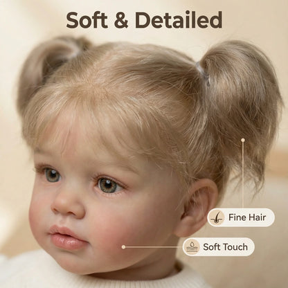 NPK 26inch Reborn Toddler Doll Pippa - Realistic Baby Girl Art Doll 3D Skin Painted Finished 6 Month Size Collectible