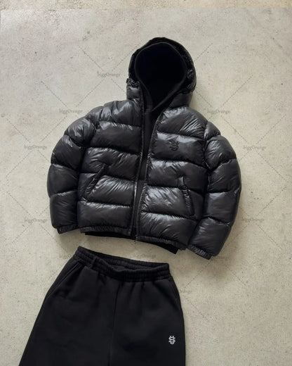 American street dollar logo brand men jacket autumn winter personalized fashion casual cotton-padded jacket couple loose jacket