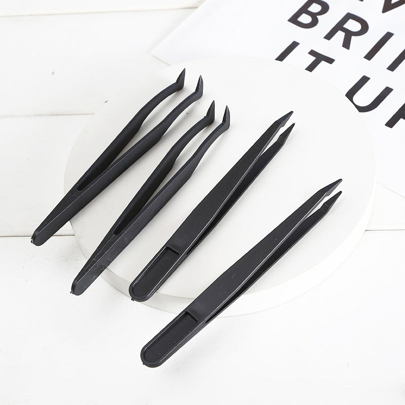 Diamond Painting Plastic Tweezers Straight Bent DIY Hand Tools 12cm