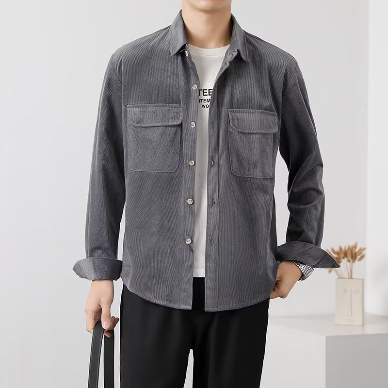 Vintage Corduroy Workwear Shirt Men