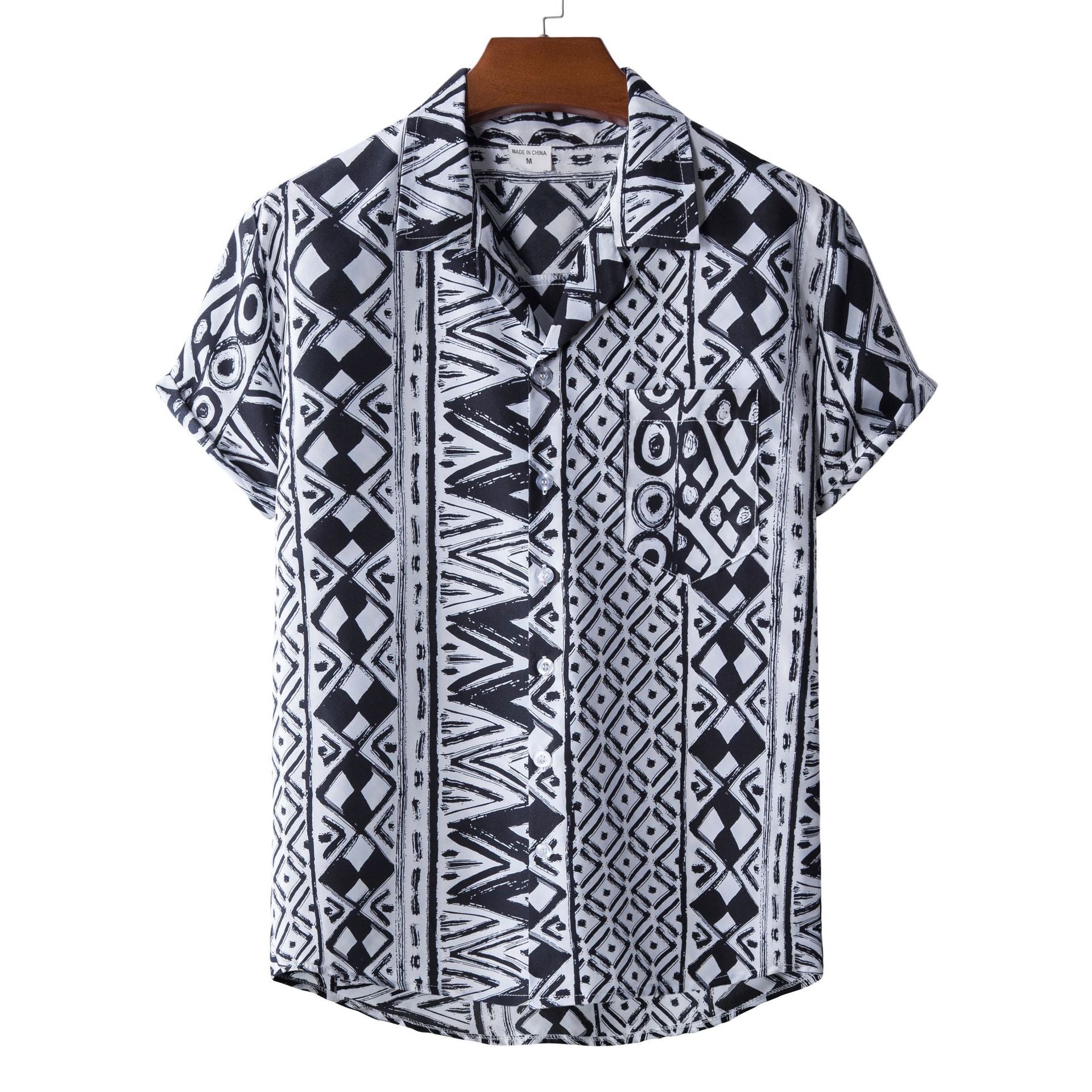 Printed Short-sleeved Shirt For Men