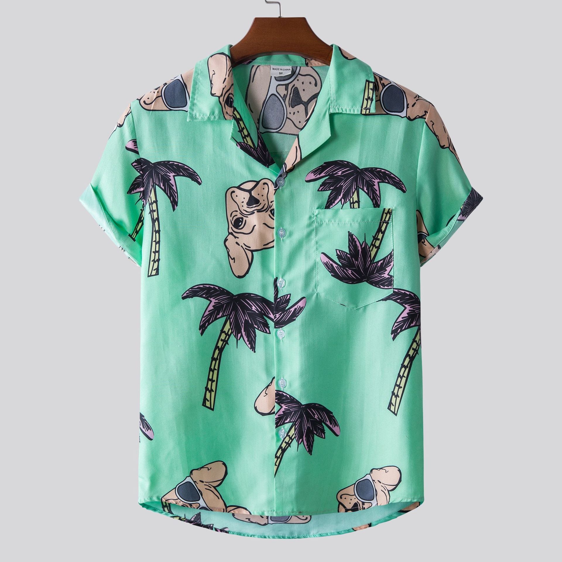 Printed Short-sleeved Shirt For Men