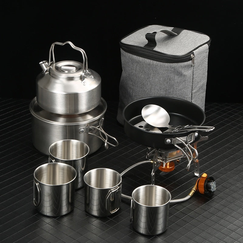 Outdoor Cookware Portable Folding Pan Set