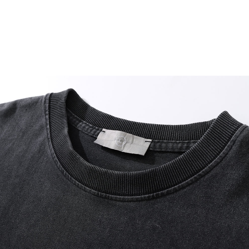 Devil Print Washed T-shirt Men