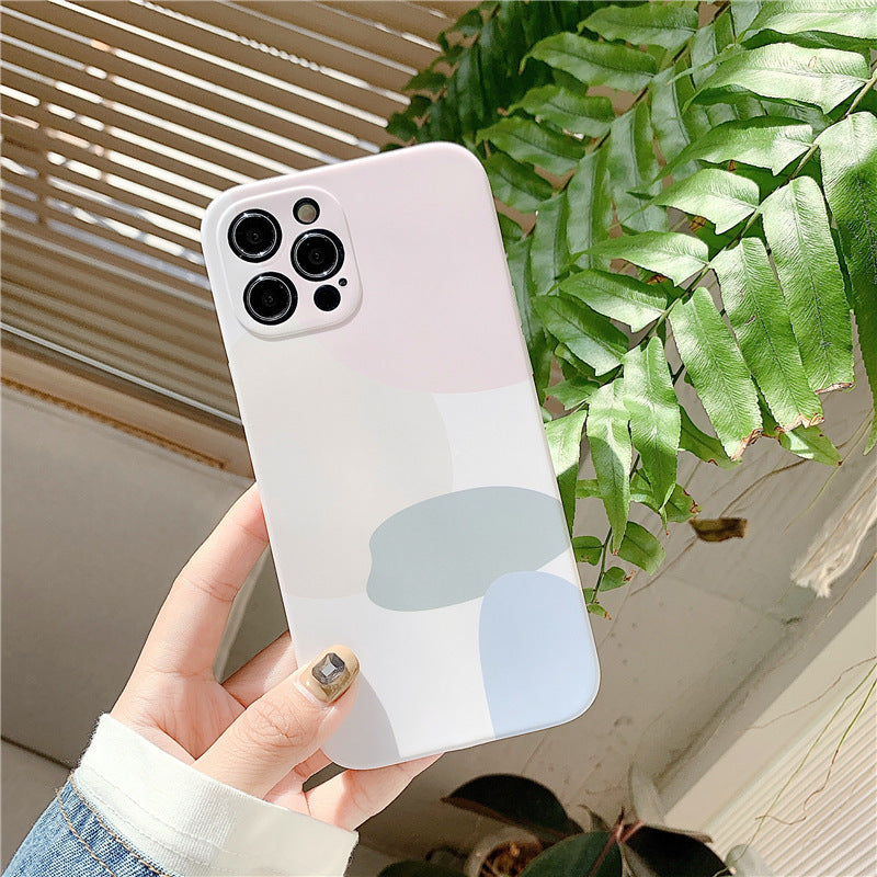 Suitable For IP 12 Mobile Phone Case Morandi Color Matching Matte Tpu