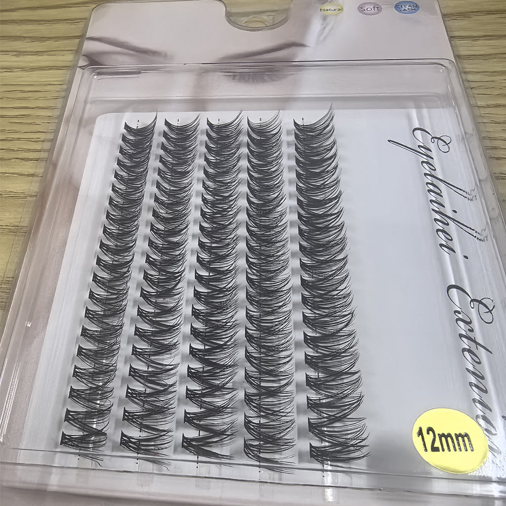 5 Rows Of 40D Clusters Of 10 0 Segmented Lashes