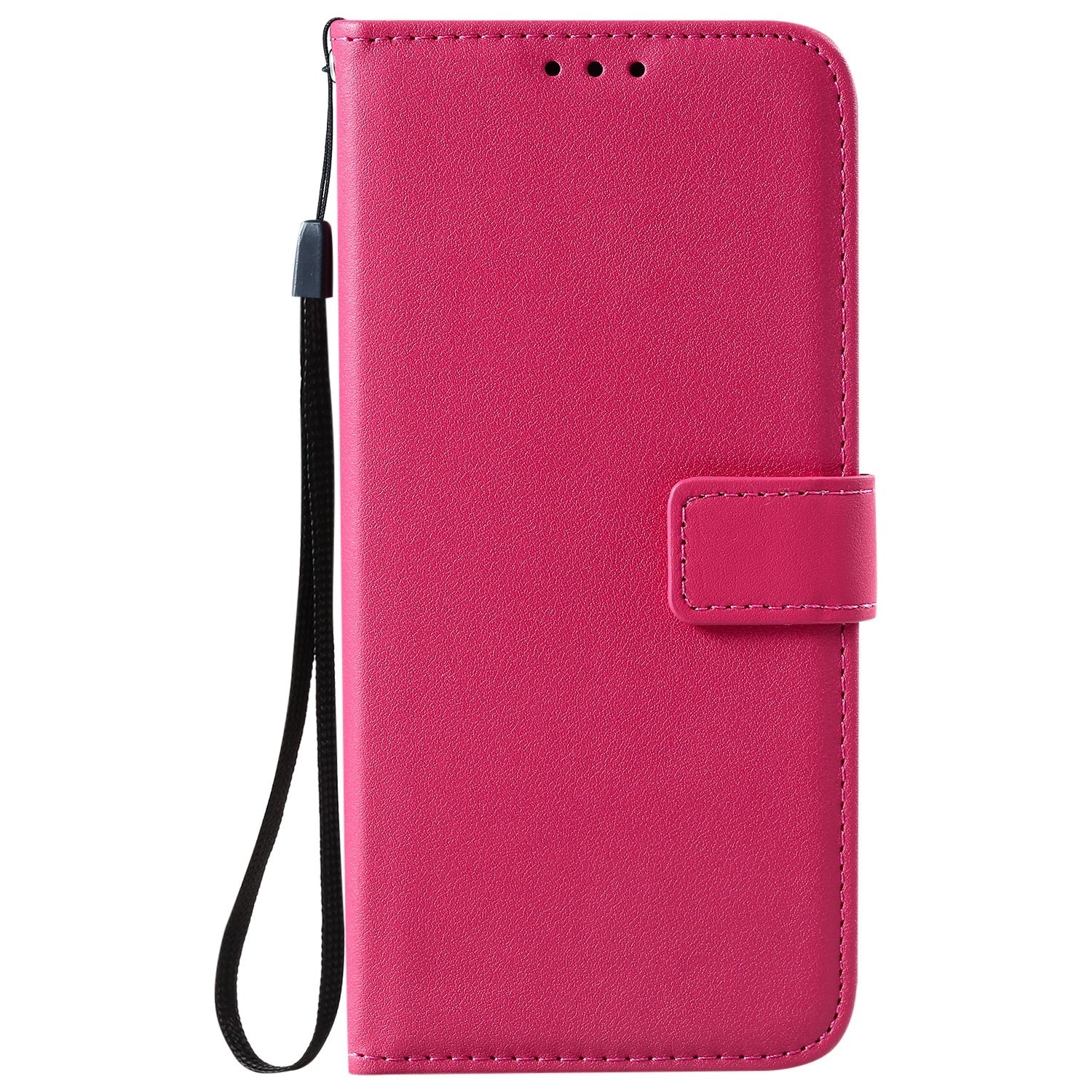 Solid Color Business Leather Flip Card Holder Phone Case