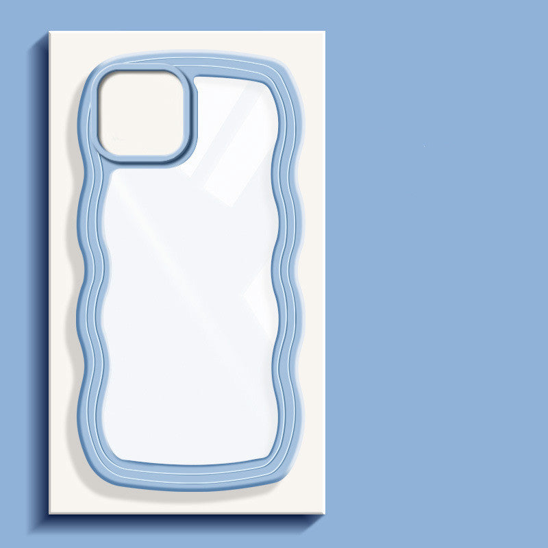 Two-in-one Wave Pattern Transparent Phone Case