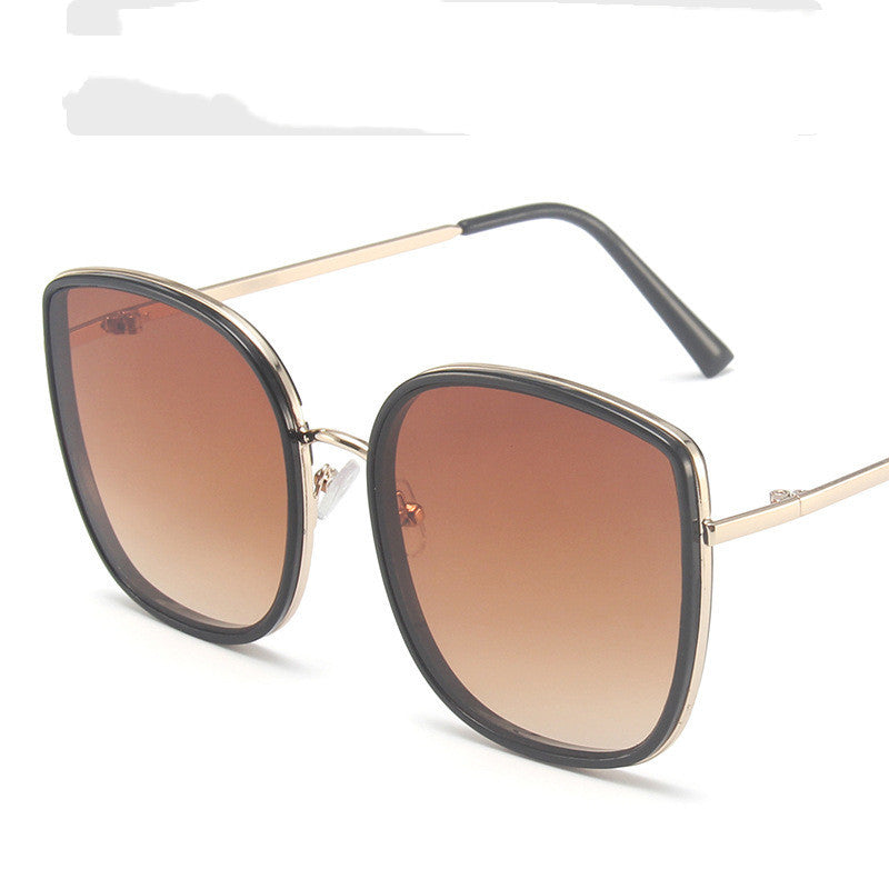 Fashion Black Circle Metal Sunglasses Net Red