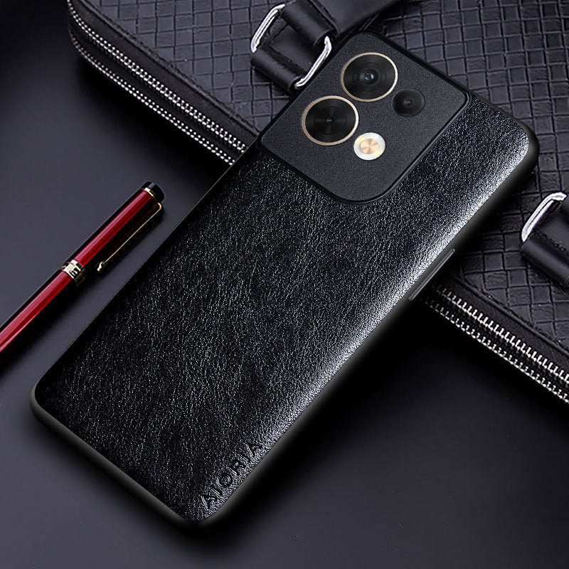 Simple Leather Print Mobile Phone Case