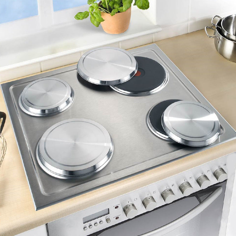 Stainless Steel Stove Cover Four-piece Electric Stove Burner Cover Kitchen Stove Cookware Protective Cover