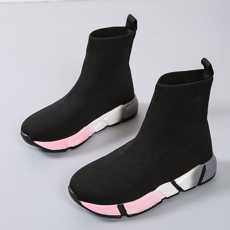 Iridescent Shoes Platform Black Ankle Boots For Women